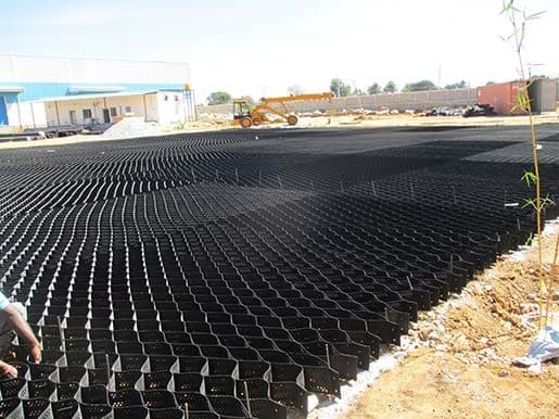 Ground improvement of container freight station using StrataWeb® Geocells