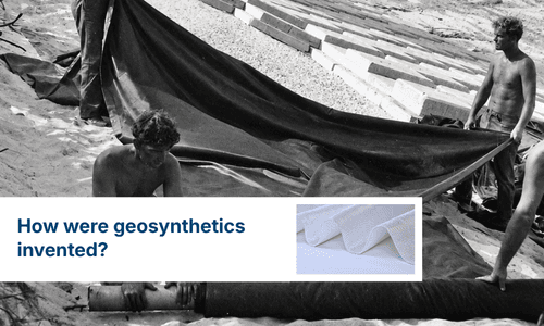 How were geosynthetics invented?