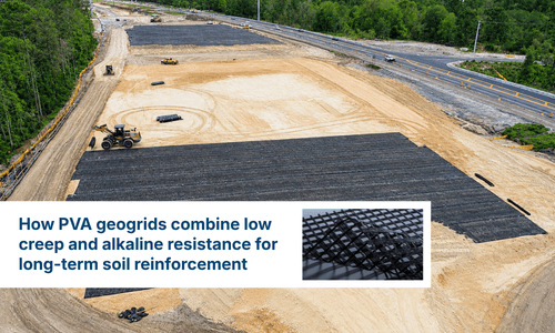 How PVA geogrids combine low creep and alkaline resistance for long-term soil reinforcement