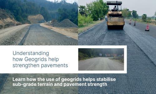 What is the function of a geogrid in a pavement?