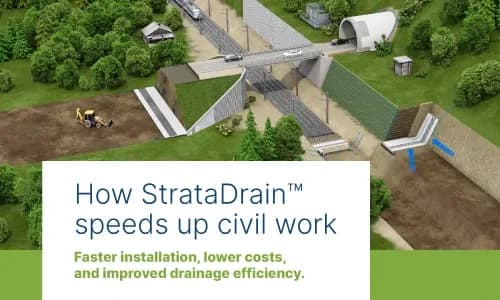 How does StrataDrain™ cut civil work time?