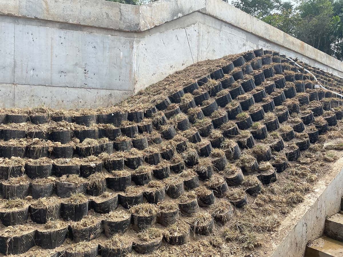 Slope protection with StrataWeb® Geocells at Lambak Kanan Jalan 11