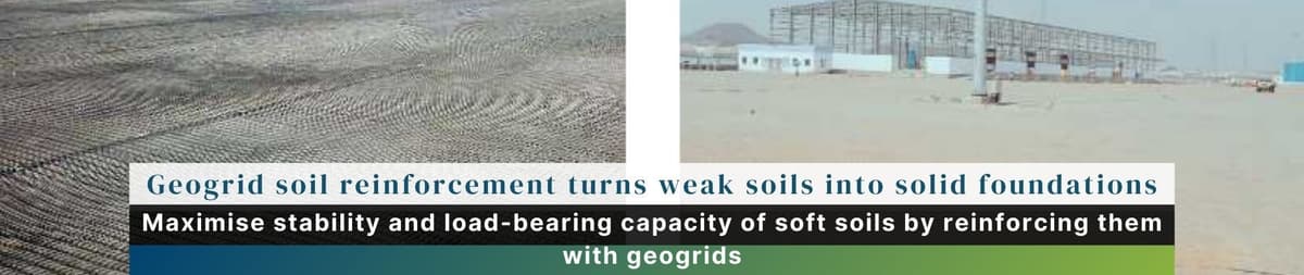 How is soil reinforcement done using geogrids?