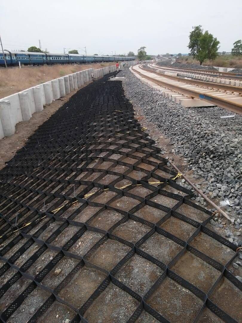 Slope protection of metro rail using StrataWeb® geocells in Nagpur