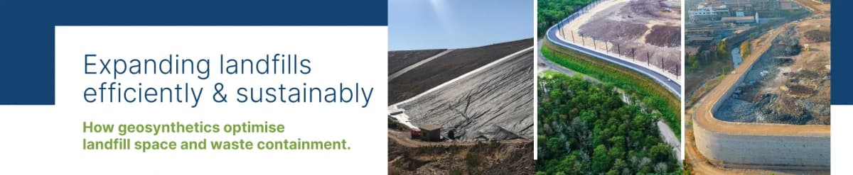 Geosynthetics maximizing landfill airspace through vertical growth