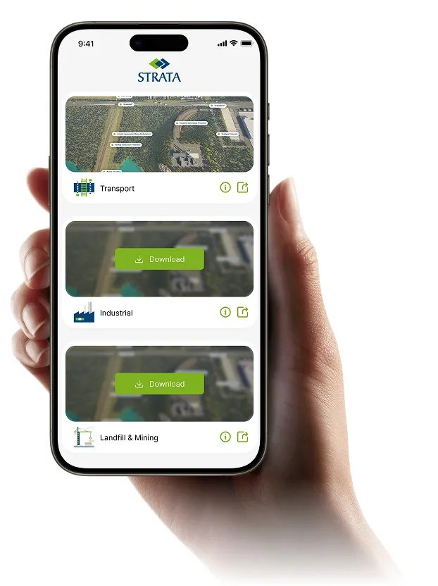 Phone mockup of app