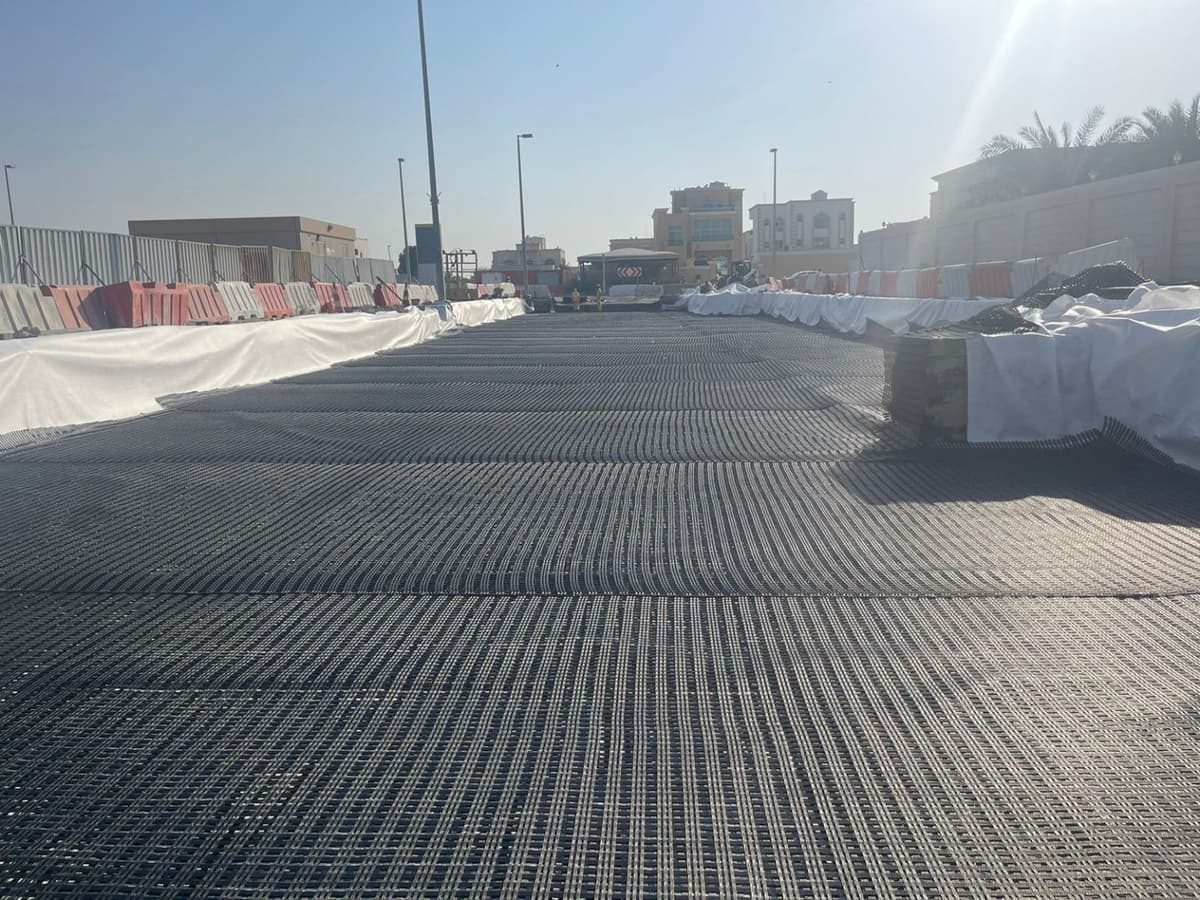 Load transfer platform and void spanning using Biaxial Geogrid