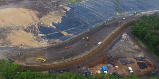Strata’s solution for a mechanically stabilized earthen (MSE) berm