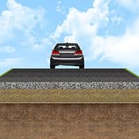 Paved and unpaved roads with StrataTex HSR™ Geotextile
