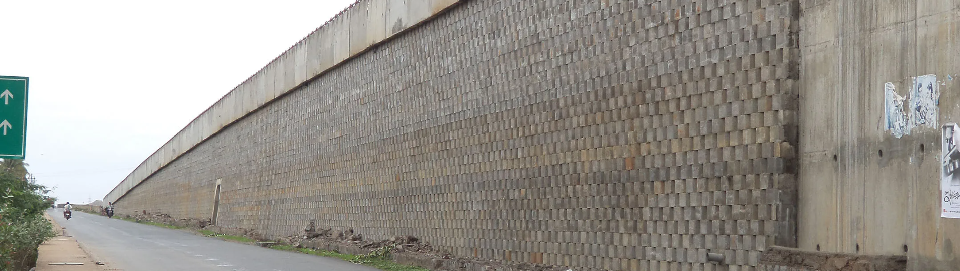 StrataBlock™ precast concrete blocks used by Strata Global on National Highway 4
