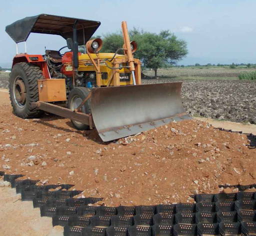 Use of StrataWeb® geocells for roadway improvement
