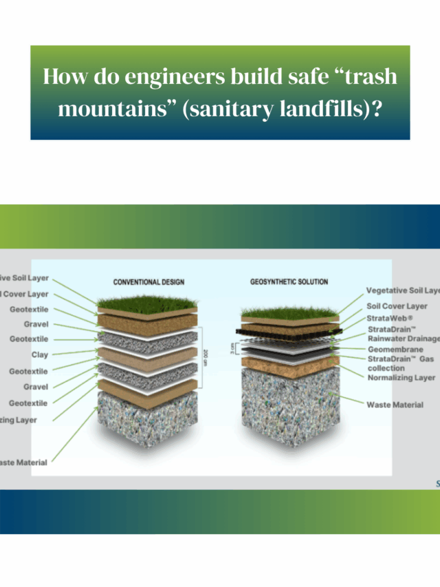 How do engineers make safe trash mountains?