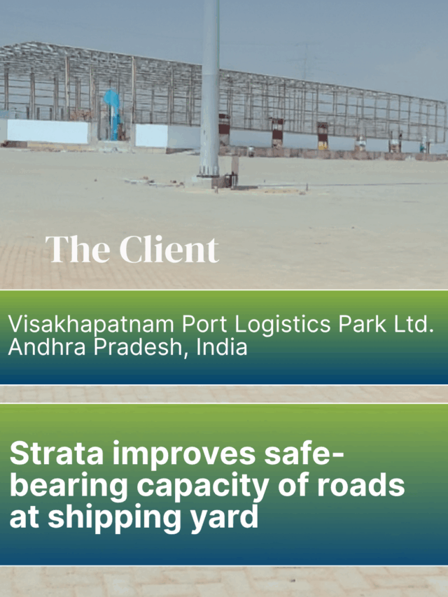 Stabilization of crane hardstand on soft soil at Visakhapatnam using StrataWeb® geocells